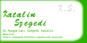 katalin szegedi business card